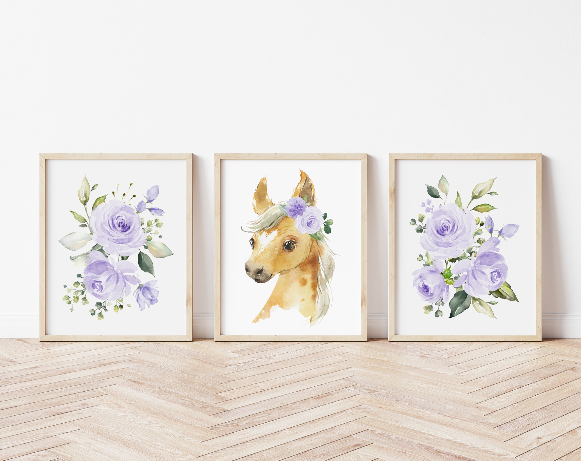 Purple Flowers Horse Nursery Prints, Farm Animals, Nursery Wall Art, Gender Neutral Nursery, Printable File, SH06 Purple Flowers Horse Nursery Prints, Farm Animals, Nursery Wall Art, Gender Neutral Nursery, Printable File, SH06