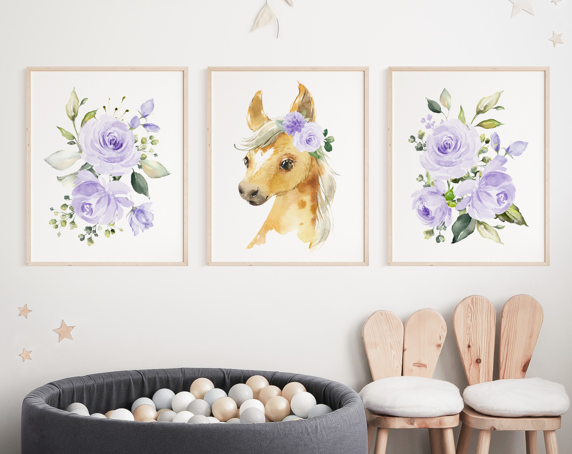 Purple Flowers Horse Nursery Prints, Farm Animals, Nursery Wall Art, Gender Neutral Nursery, Printable File, SH06 Purple Flowers Horse Nursery Prints, Farm Animals, Nursery Wall Art, Gender Neutral Nursery, Printable File, SH06