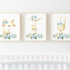 Blue Flowers Baby Woodland Animals Nursery Prints, Nursery Wall Art, Boy Nursery Decor, Printable File, SH09 Blue Flowers Baby Woodland Animals Nursery Prints, Nursery Wall Art, Boy Nursery Decor, Printable File, SH09