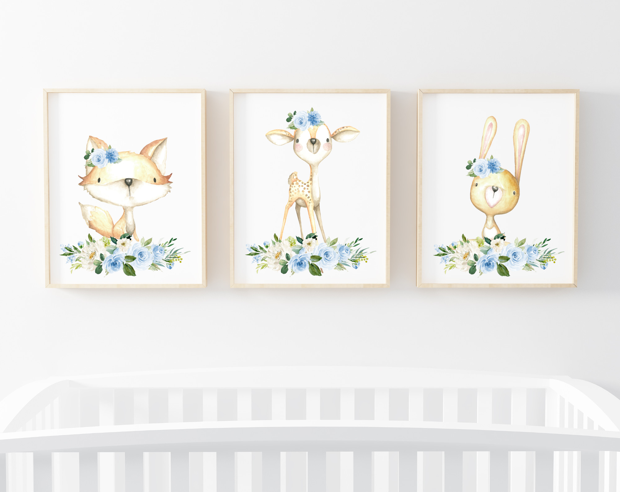 Blue Flowers Baby Woodland Animals Nursery Prints, Nursery Wall Art, Boy Nursery Decor, Printable File, SH09 Blue Flowers Baby Woodland Animals Nursery Prints, Nursery Wall Art, Boy Nursery Decor, Printable File, SH09