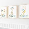 Blue Flowers Baby Woodland Animals Nursery Prints, Nursery Wall Art, Boy Nursery Decor, Printable File, SH09 Blue Flowers Baby Woodland Animals Nursery Prints, Nursery Wall Art, Boy Nursery Decor, Printable File, SH09