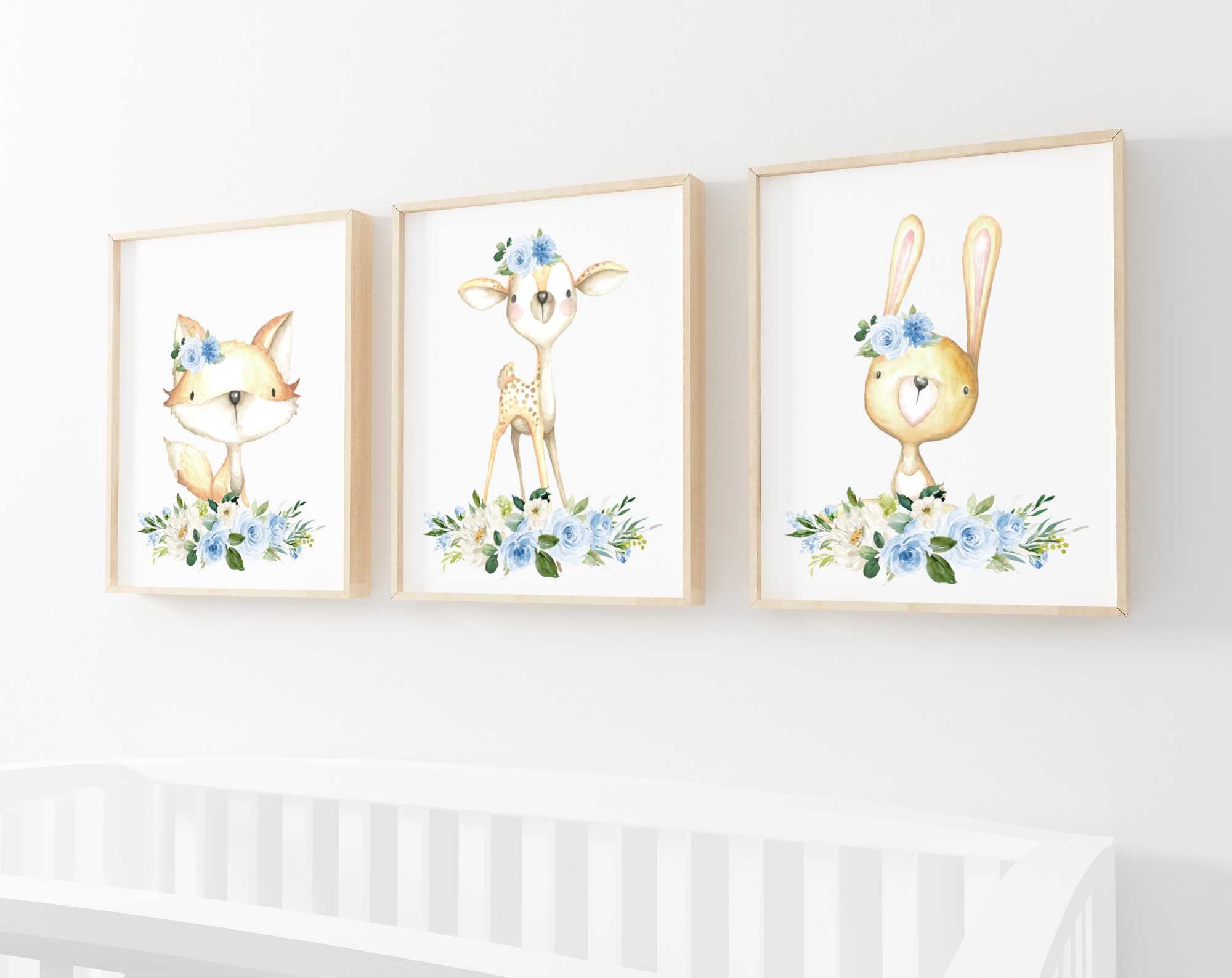 Blue Flowers Baby Woodland Animals Nursery Prints, Nursery Wall Art, Boy Nursery Decor, Printable File, SH09 Blue Flowers Baby Woodland Animals Nursery Prints, Nursery Wall Art, Boy Nursery Decor, Printable File, SH09