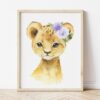 Purple Flowers Lion Nursery Prints, Jungle Animals, Nursery Wall Art, Gender Neutral Nursery, Printable File, SH11 Purple Flowers Lion Nursery Prints, Jungle Animals, Nursery Wall Art, Gender Neutral Nursery, Printable File, SH11
