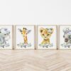 Purple Flowers Jungle Animals Nursery Prints, Nursery Wall Art, Gender Neutral Nursery, Printable File, SH11 Purple Flowers Jungle Animals Nursery Prints, Nursery Wall Art, Gender Neutral Nursery, Printable File, SH11