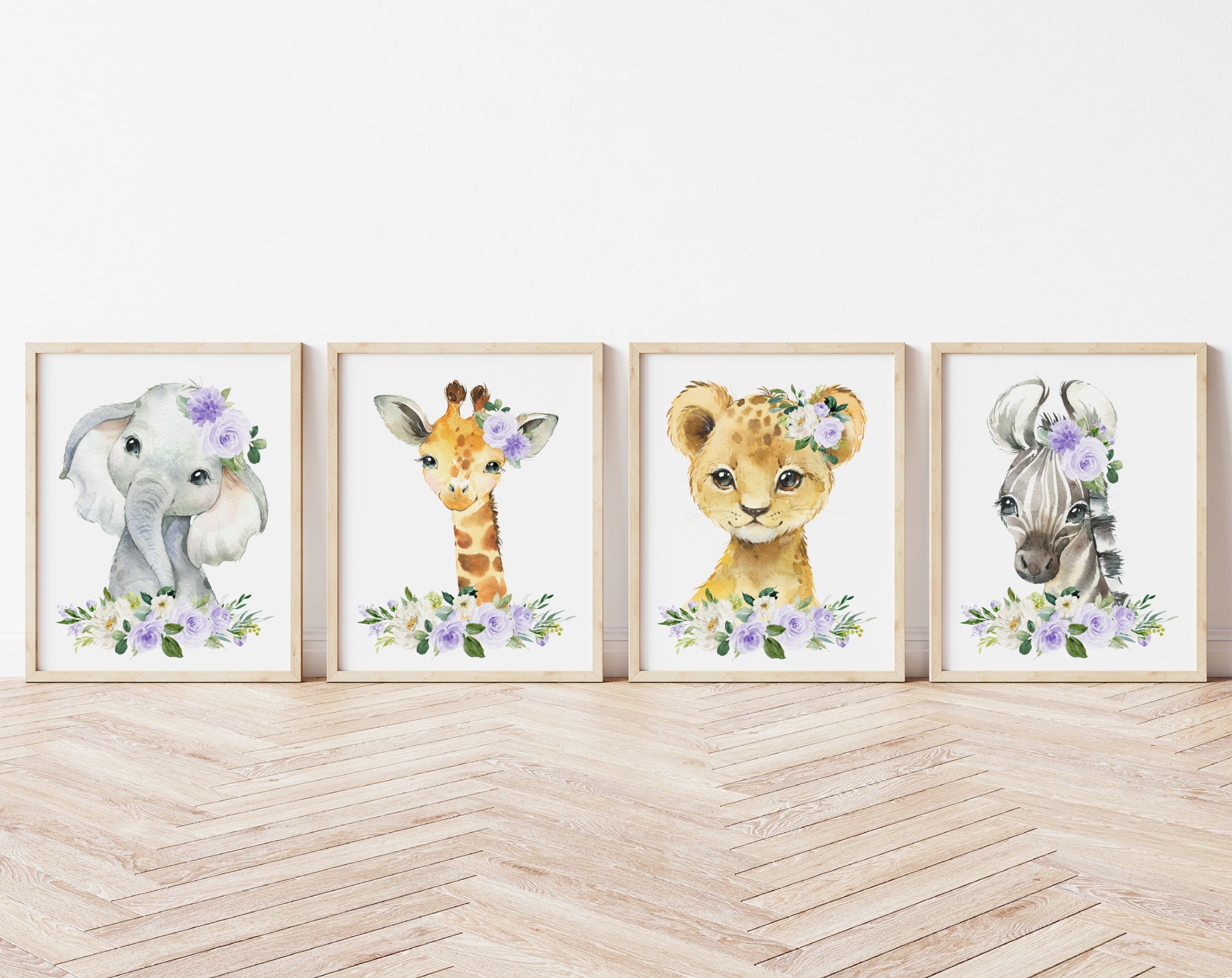 Purple Flowers Jungle Animals Nursery Prints, Nursery Wall Art, Gender Neutral Nursery, Printable File, SH11 Purple Flowers Jungle Animals Nursery Prints, Nursery Wall Art, Gender Neutral Nursery, Printable File, SH11