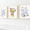 Purple Flowers Cheetah Nursery Prints, Jungle Animals, Nursery Wall Art, Gender Neutral Nursery, Printable File, SH11 Purple Flowers Cheetah Nursery Prints, Jungle Animals, Nursery Wall Art, Gender Neutral Nursery, Printable File, SH11