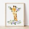 Purple Flowers Jungle Animals Nursery Prints, Nursery Wall Art, Gender Neutral Nursery, Printable File, SH11 Purple Flowers Jungle Animals Nursery Prints, Nursery Wall Art, Gender Neutral Nursery, Printable File, SH11