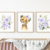 Purple Flowers Cheetah Nursery Prints, Jungle Animals, Nursery Wall Art, Gender Neutral Nursery, Printable File, SH11 Purple Flowers Cheetah Nursery Prints, Jungle Animals, Nursery Wall Art, Gender Neutral Nursery, Printable File, SH11