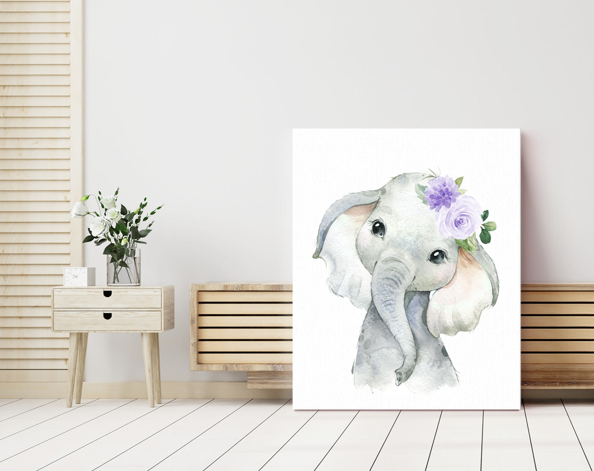Purple Flowers Elephant Nursery Prints, Jungle Animals, Nursery Wall Art, Gender Neutral Nursery, Printable File, SH11 Purple Flowers Elephant Nursery Prints, Jungle Animals, Nursery Wall Art, Gender Neutral Nursery, Printable File, SH11