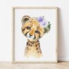 Purple Flowers Cheetah Nursery Prints, Jungle Animals, Nursery Wall Art, Gender Neutral Nursery, Printable File, SH11 Purple Flowers Cheetah Nursery Prints, Jungle Animals, Nursery Wall Art, Gender Neutral Nursery, Printable File, SH11