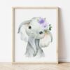 Purple Flowers Elephant Nursery Prints, Jungle Animals, Nursery Wall Art, Gender Neutral Nursery, Printable File, SH11 Purple Flowers Elephant Nursery Prints, Jungle Animals, Nursery Wall Art, Gender Neutral Nursery, Printable File, SH11
