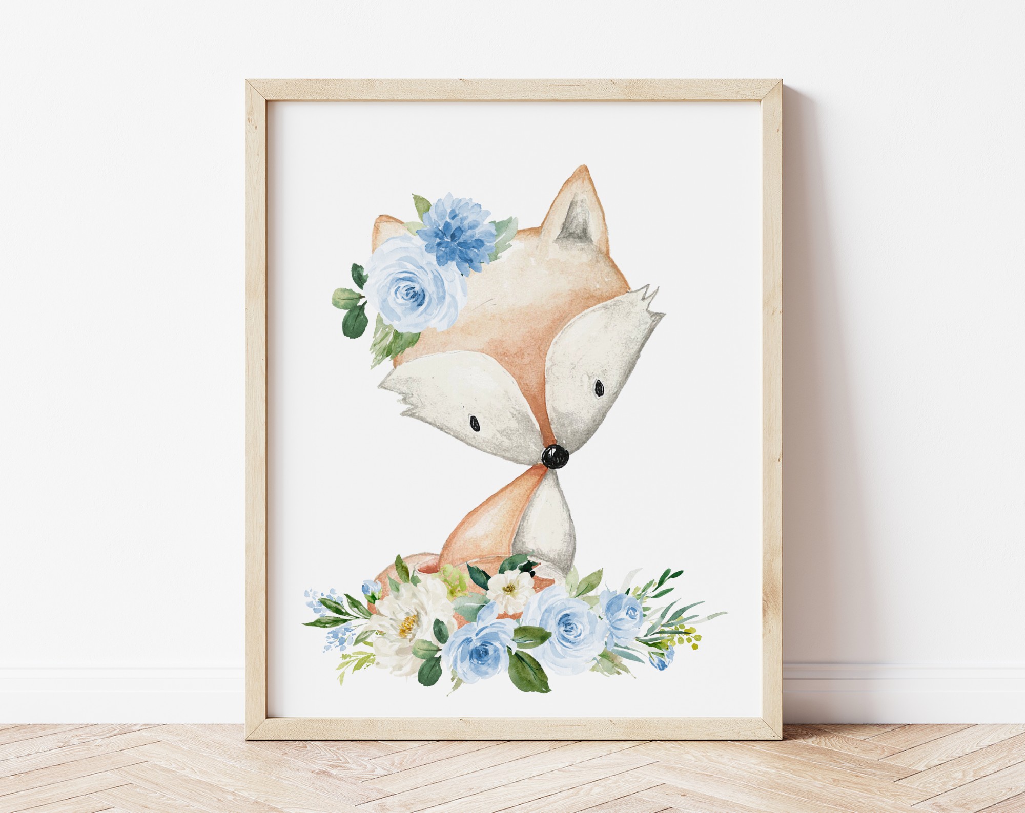 Blue Flowers Boho Woodland Animals Nursery Wall Art, Nursery Prints, Boy Nursery Decor, Printable File, SH12 Blue Flowers Boho Woodland Animals Nursery Wall Art, Nursery Prints, Boy Nursery Decor, Printable File, SH12