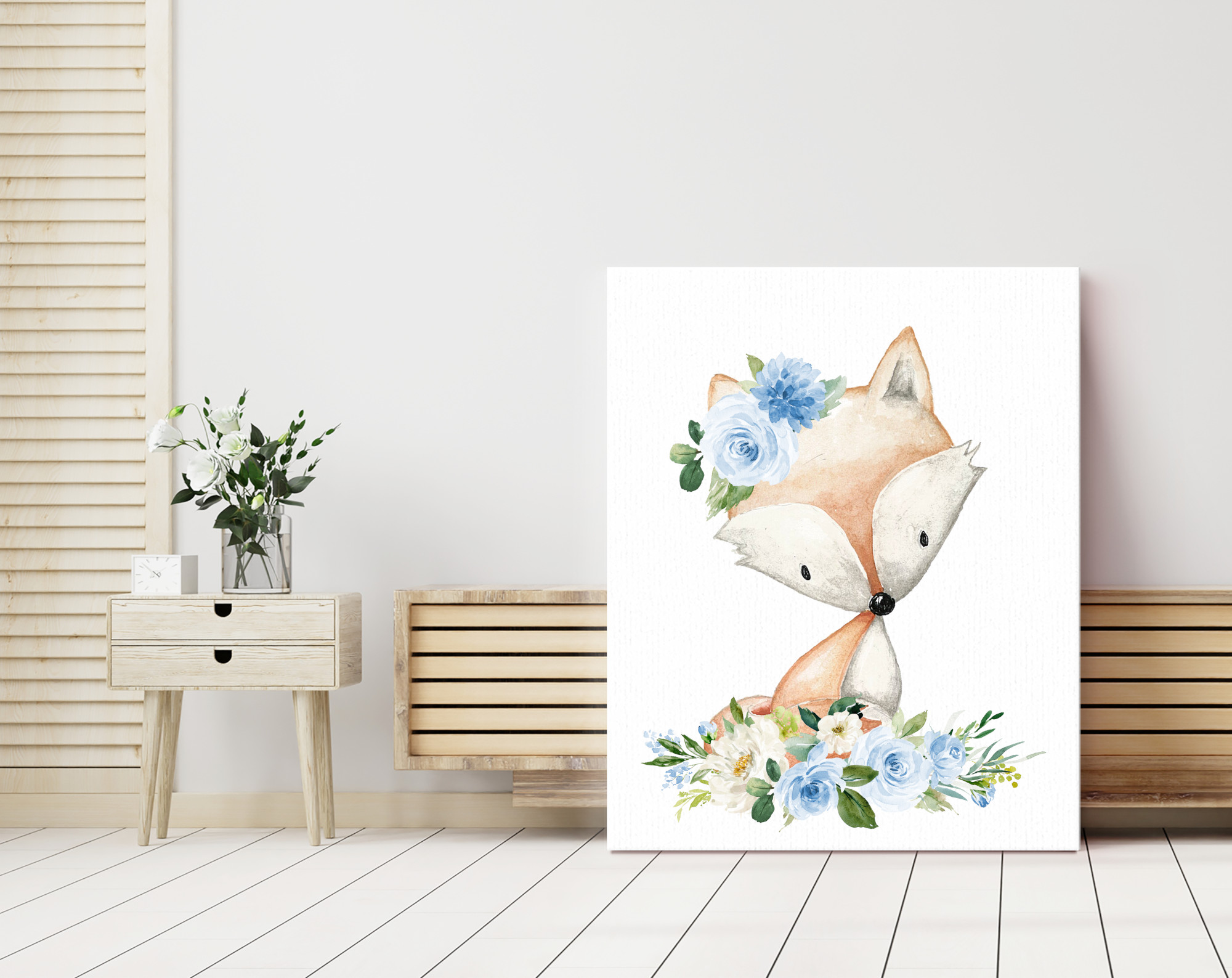 Blue Flowers Boho Woodland Animals Nursery Wall Art, Nursery Prints, Boy Nursery Decor, Printable File, SH12 Blue Flowers Boho Woodland Animals Nursery Wall Art, Nursery Prints, Boy Nursery Decor, Printable File, SH12