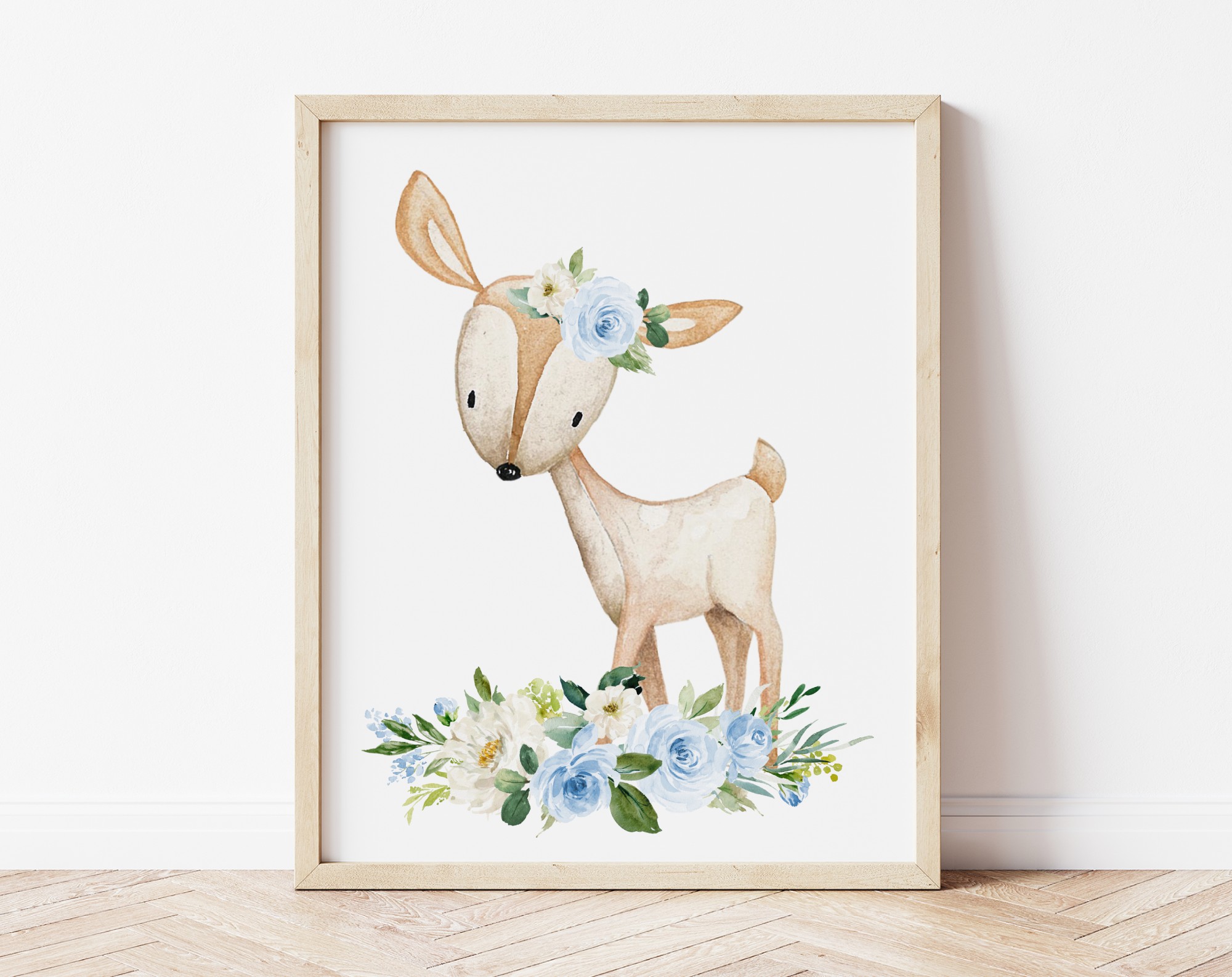 Blue Flowers Boho Woodland Animals Nursery Wall Art, Nursery Prints, Boy Nursery Decor, Printable File, SH12 Blue Flowers Boho Woodland Animals Nursery Wall Art, Nursery Prints, Boy Nursery Decor, Printable File, SH12