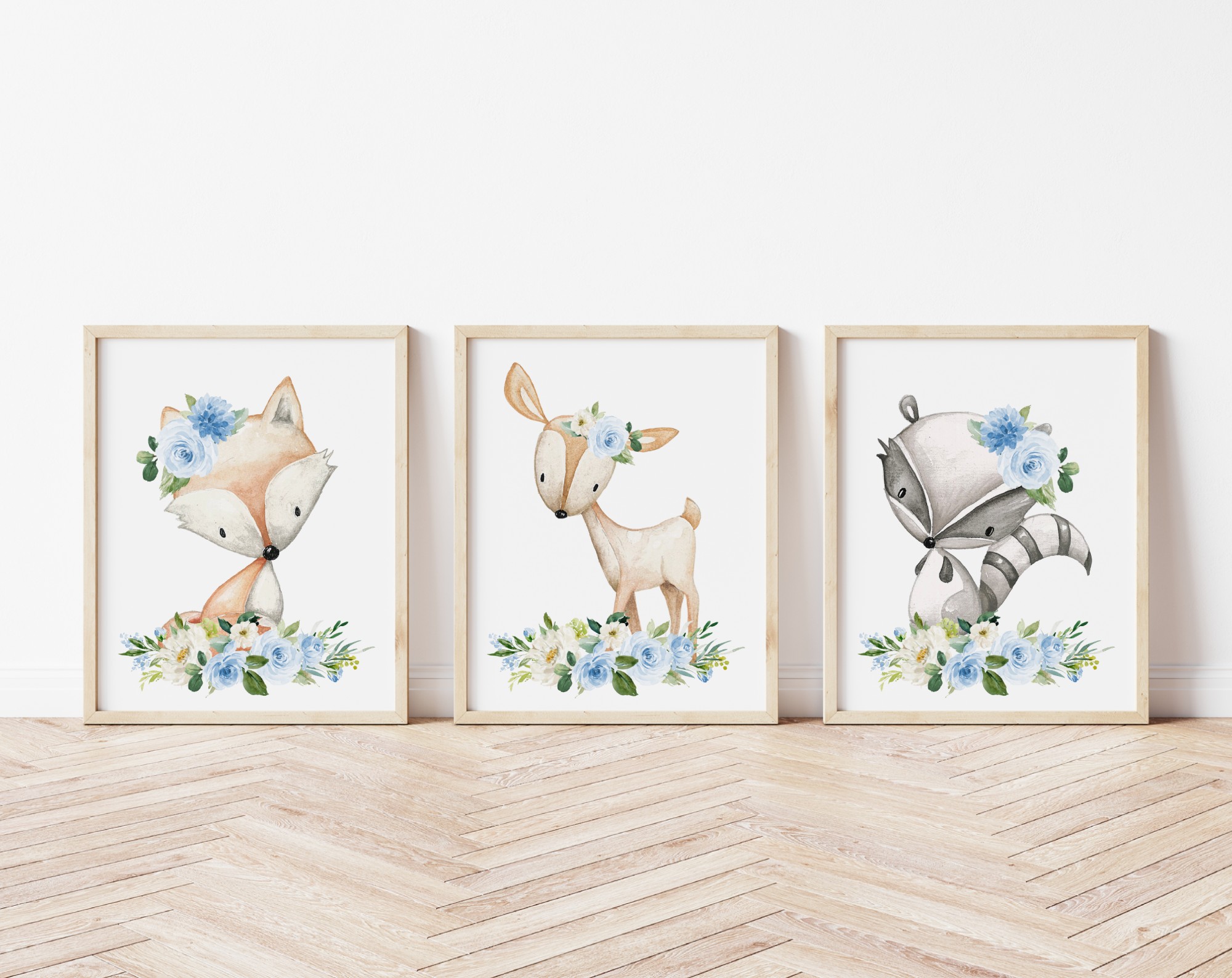 Blue Flowers Boho Woodland Animals Nursery Wall Art, Nursery Prints, Boy Nursery Decor, Printable File, SH12 Blue Flowers Boho Woodland Animals Nursery Wall Art, Nursery Prints, Boy Nursery Decor, Printable File, SH12