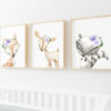 Purple Flowers Boho Woodland Animals Nursery Prints, Nursery Wall Art, Gender Neutral Nursery, Printable File, SH12 Purple Flowers Boho Woodland Animals Nursery Prints, Nursery Wall Art, Gender Neutral Nursery, Printable File, SH12