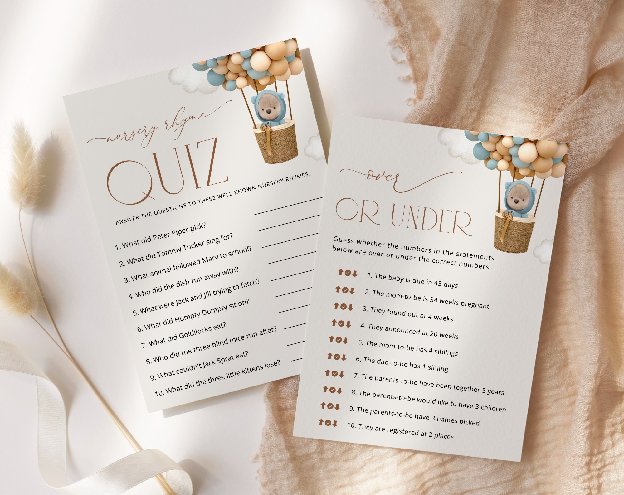 Bear and Blue Balloons Baby Shower Games Bundle, Set of 35 Games, Boy Baby Shower, Printable File, Edit Yourself, SH17 Bear and Blue Balloons Baby Shower Games Bundle, Set of 35 Games, Boy Baby Shower, Printable File, Edit Yourself, SH17