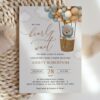 Bear and Blue Balloons Baby Shower Invitation, Boy Baby Shower, Printable File, Edit Yourself, SH17