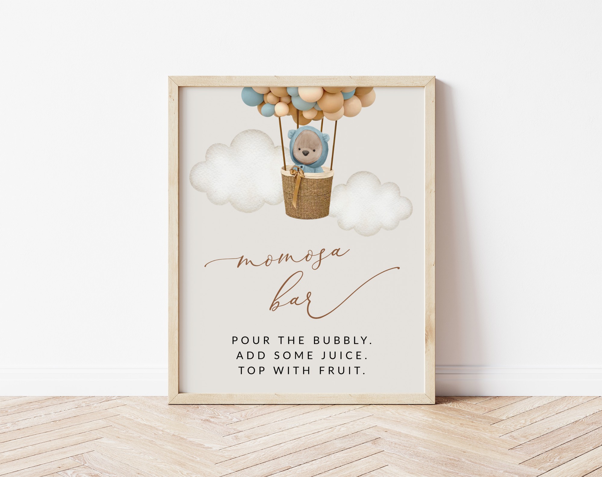 Bear and Blue Balloons Momosa Bar Sign, Baby Shower Sign, Boy Baby Shower, Printable File, Edit Yourself, SH17 Bear and Blue Balloons Momosa Bar Sign, Baby Shower Sign, Boy Baby Shower, Printable File, Edit Yourself, SH17