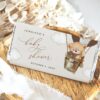 Bear in Brown Balloon Chocolate Bar Wrapper, Candy Bar Wrapper, Gender Neutral Baby Shower, Printable File, Edit Yourself, SH19
