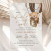Bear in Brown Balloon Baby Shower Invitation, Gender Neutral Baby Shower, Printable File, Edit Yourself, SH19