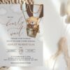 Bear in Brown Balloon Baby Shower Invitation, Gender Neutral Baby Shower, Printable File, Edit Yourself, SH19