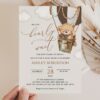 Bear in Brown Balloon Baby Shower Invitation, Gender Neutral Baby Shower, Printable File, Edit Yourself, SH19