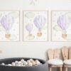 Purple Hot Air Balloon Animals Nursery Prints, Nursery Wall Art, Gender Neutral Nursery, Printable File, SH20 Purple Hot Air Balloon Animals Nursery Prints, Nursery Wall Art, Gender Neutral Nursery, Printable File, SH20