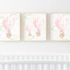 Pink Hot Air Balloon Unicorns Nursery Prints, Nursery Wall Art, Girl Nursery Decor, Printable File, SH26