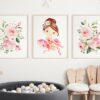 Little Ballerina Nursery Wall Art, Nursery Prints, Girl Nursery Decor, Printable File, SH39