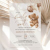 Teddy Bear with Brown Balloons Baby Shower Invitation, Gender Neutral Baby Shower, Printable File, Edit Yourself, SH64 Teddy Bear with Brown Balloons Baby Shower Invitation, Gender Neutral Baby Shower, Printable File, Edit Yourself, SH64