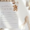 Teddy Bear with Brown Balloons Baby Shower Games, Set of 3 Games, Advice Predictions Wishes, Gender Neutral Baby Shower, Printable File, Edit Yourself, SH64