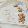 Teddy Bear with Blue Balloons Chocolate Bar Wrapper, Candy Bar Wrapper, Boy Baby Shower, Printable File, Edit Yourself, SH65
