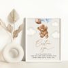 Teddy Bear with Blue Balloons Custom Sign, Baby Shower Sign, Boy Baby Shower, Printable File, Edit Yourself, SH65 Teddy Bear with Blue Balloons Custom Sign, Baby Shower Sign, Boy Baby Shower, Printable File, Edit Yourself, SH65
