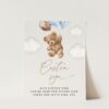 Teddy Bear with Blue Balloons Custom Sign, Baby Shower Sign, Boy Baby Shower, Printable File, Edit Yourself, SH65 Teddy Bear with Blue Balloons Custom Sign, Baby Shower Sign, Boy Baby Shower, Printable File, Edit Yourself, SH65