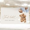 Teddy Bear with Blue Balloons Food Label, Baby Shower Decoration, Boy Baby Shower, Printable File, Edit Yourself, SH65