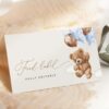 Teddy Bear with Blue Balloons Food Label, Baby Shower Decoration, Boy Baby Shower, Printable File, Edit Yourself, SH65