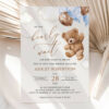 Teddy Bear with Blue Balloons Baby Shower Invitation, Boy Baby Shower, Printable File, Edit Yourself, SH65 Teddy Bear with Blue Balloons Baby Shower Invitation, Boy Baby Shower, Printable File, Edit Yourself, SH65