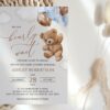 Teddy Bear with Blue Balloons Baby Shower Invitation, Boy Baby Shower, Printable File, Edit Yourself, SH65 Teddy Bear with Blue Balloons Baby Shower Invitation, Boy Baby Shower, Printable File, Edit Yourself, SH65