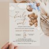 Teddy Bear with Blue Balloons Baby Shower Invitation, Boy Baby Shower, Printable File, Edit Yourself, SH65 Teddy Bear with Blue Balloons Baby Shower Invitation, Boy Baby Shower, Printable File, Edit Yourself, SH65