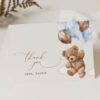 Teddy Bear with Blue Balloons Thank You Card, Boy Baby Shower, Printable File, Edit Yourself, SH65 Teddy Bear with Blue Balloons Thank You Card, Boy Baby Shower, Printable File, Edit Yourself, SH65