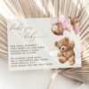 Teddy Bear with Pink Balloons Baby Shower Invitation Suite, Girl Baby Shower, Printable File, Edit Yourself, SH66 Teddy Bear with Pink Balloons Baby Shower Invitation Suite, Girl Baby Shower, Printable File, Edit Yourself, SH66
