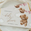 Teddy Bear with Pink Balloons Chocolate Bar Wrapper, Candy Bar Wrapper, Girl Baby Shower, Printable File, Edit Yourself, SH66