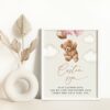 Teddy Bear with Pink Balloons Custom Sign, Baby Shower Sign, Girl Baby Shower, Printable File, Edit Yourself, SH66