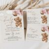 Teddy Bear with Pink Balloons Baby Shower Invitation Suite, Girl Baby Shower, Printable File, Edit Yourself, SH66 Teddy Bear with Pink Balloons Baby Shower Invitation Suite, Girl Baby Shower, Printable File, Edit Yourself, SH66