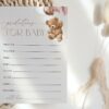 Teddy Bear with Pink Balloons Baby Shower Games, Set of 3 Games, Advice Predictions Wishes, Girl Baby Shower, Printable File, Edit Yourself, SH66