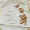Teddy Bear with Green Balloons Chocolate Bar Wrapper, Candy Bar Wrapper, Gender Neutral Baby Shower, Printable File, Edit Yourself, SH67