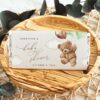 Teddy Bear with Green Balloons Chocolate Bar Wrapper, Candy Bar Wrapper, Gender Neutral Baby Shower, Printable File, Edit Yourself, SH67