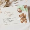 Teddy Bear with Green Balloons Baby Shower Invitation Suite, Gender Neutral Baby Shower, Printable File, Edit Yourself, SH67