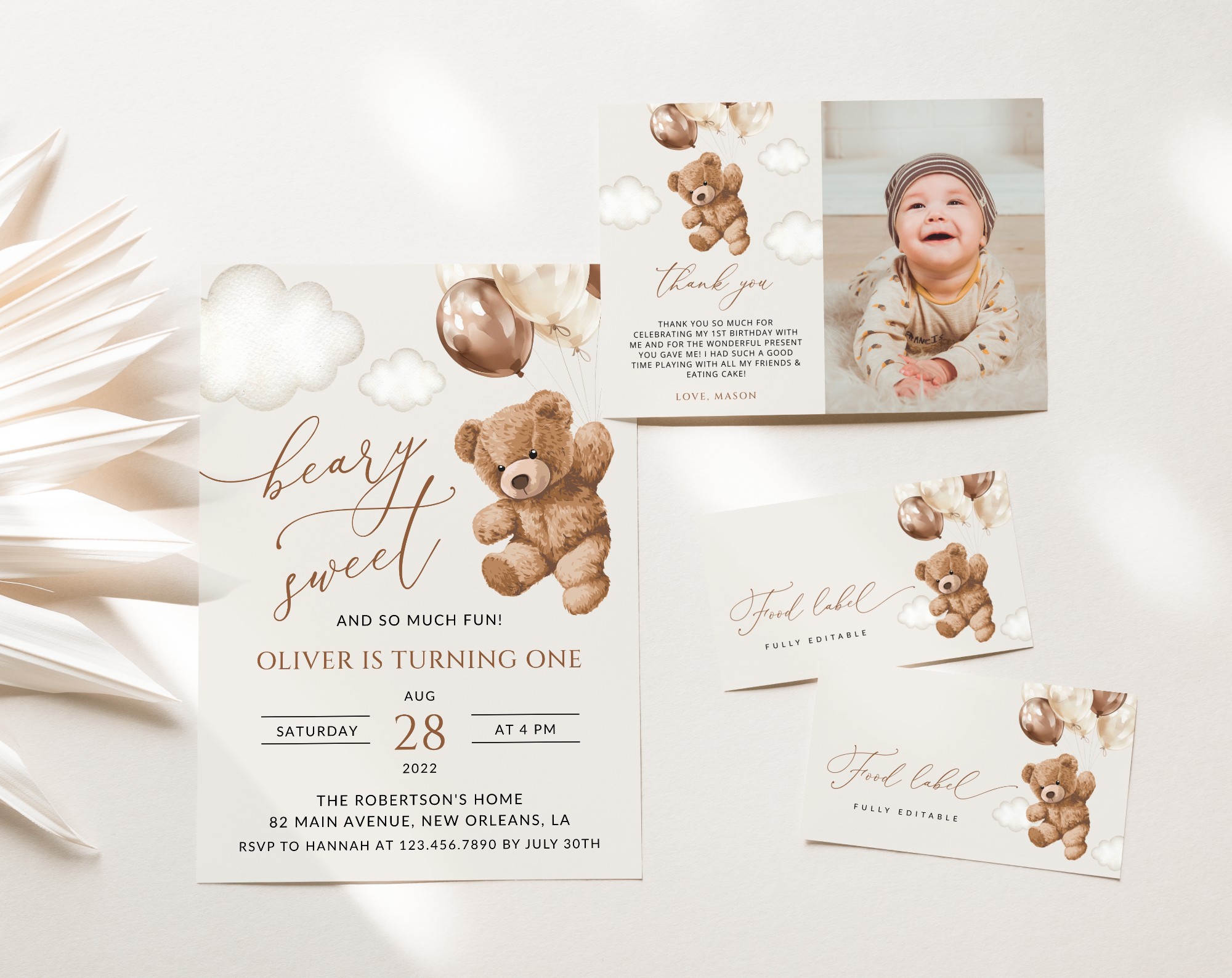SH69 Teddy Bear with Brown Balloons First Birthday Shop by Collection SH69 Teddy Bear with Brown Balloons First Birthday Shop by Collection